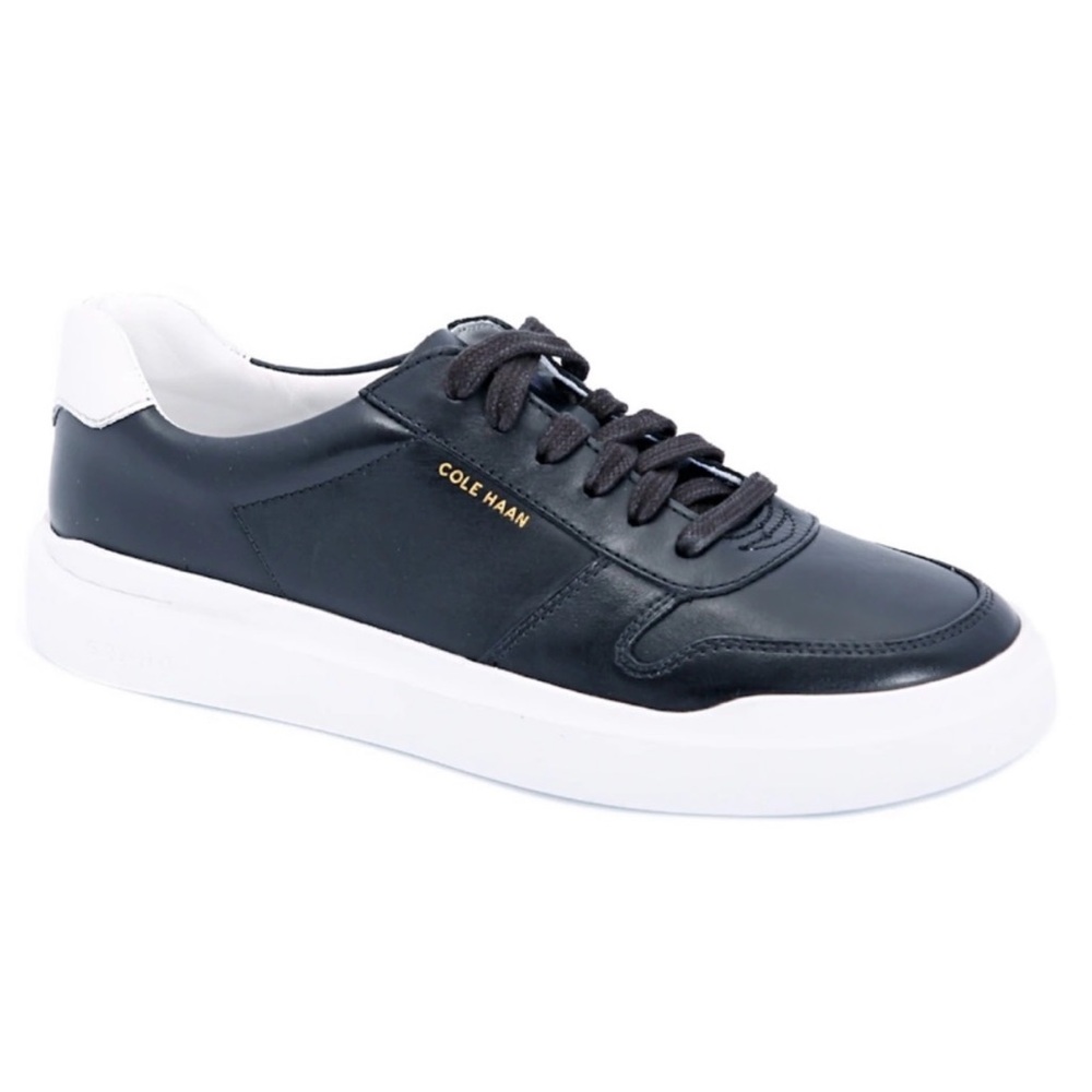 Cole Haan Grandpro Rally Court Sneaker Black Leather Shoes Lace Up